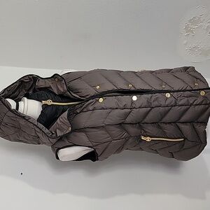 Michael Kors Women's Puffy Quilted Vest with Stand-Up Collar Size Small